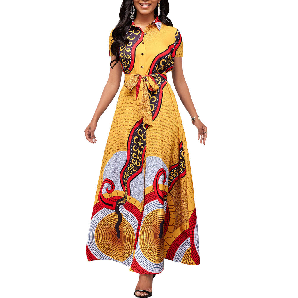 Women's Printed Wear Large Swing Dress