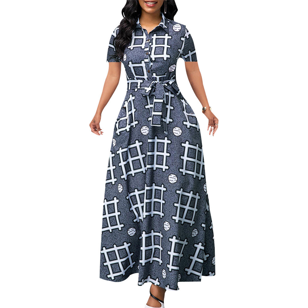 Women's Printed Wear Large Swing Dress