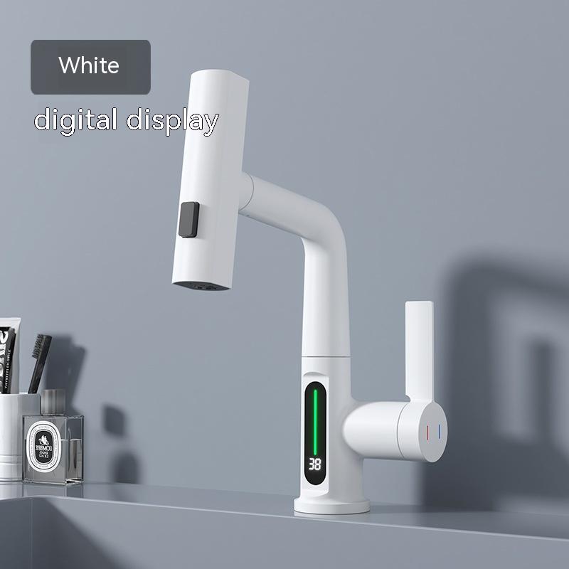 .00 Intelligent Digital Display Faucet Pull-out Basin Faucet Temperature Digital Display Rotation