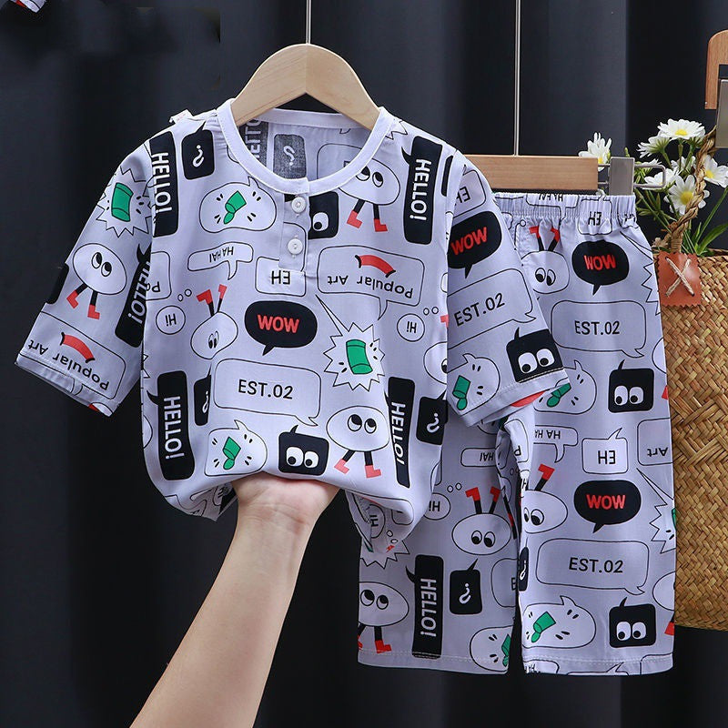 00 Summer Clothes Cotton Silk Air-conditioning Clothes Baby Clothes