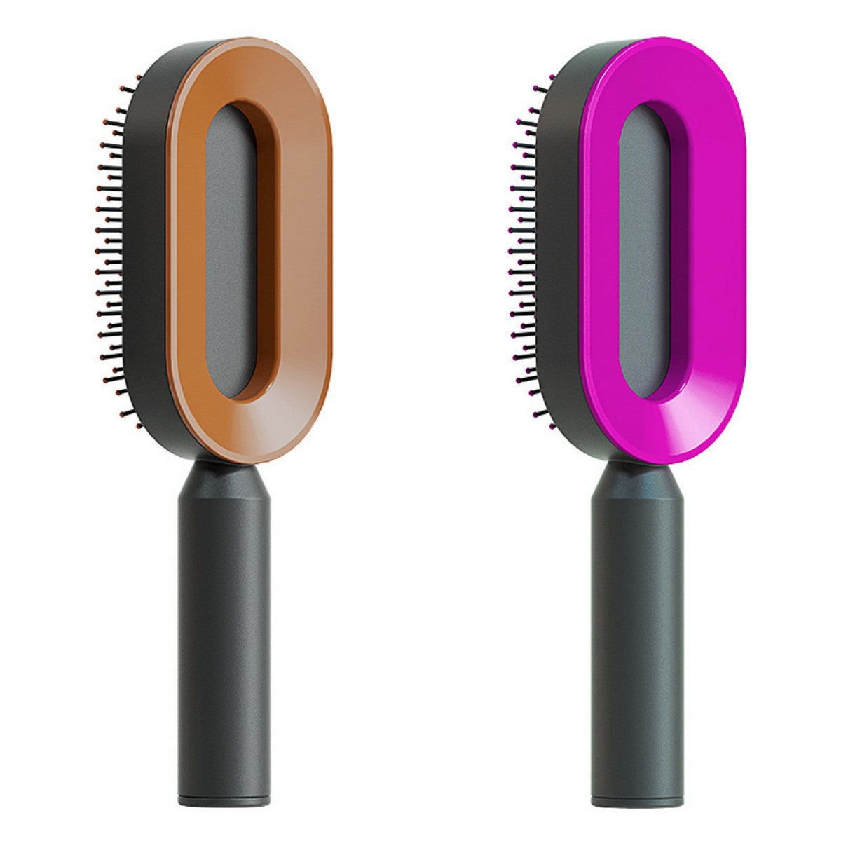 Lebo Self Cleaning Hair Brush For Women One-key Cleaning Hair Loss Airbag Massage Scalp Comb Anti-Static Hairbrush