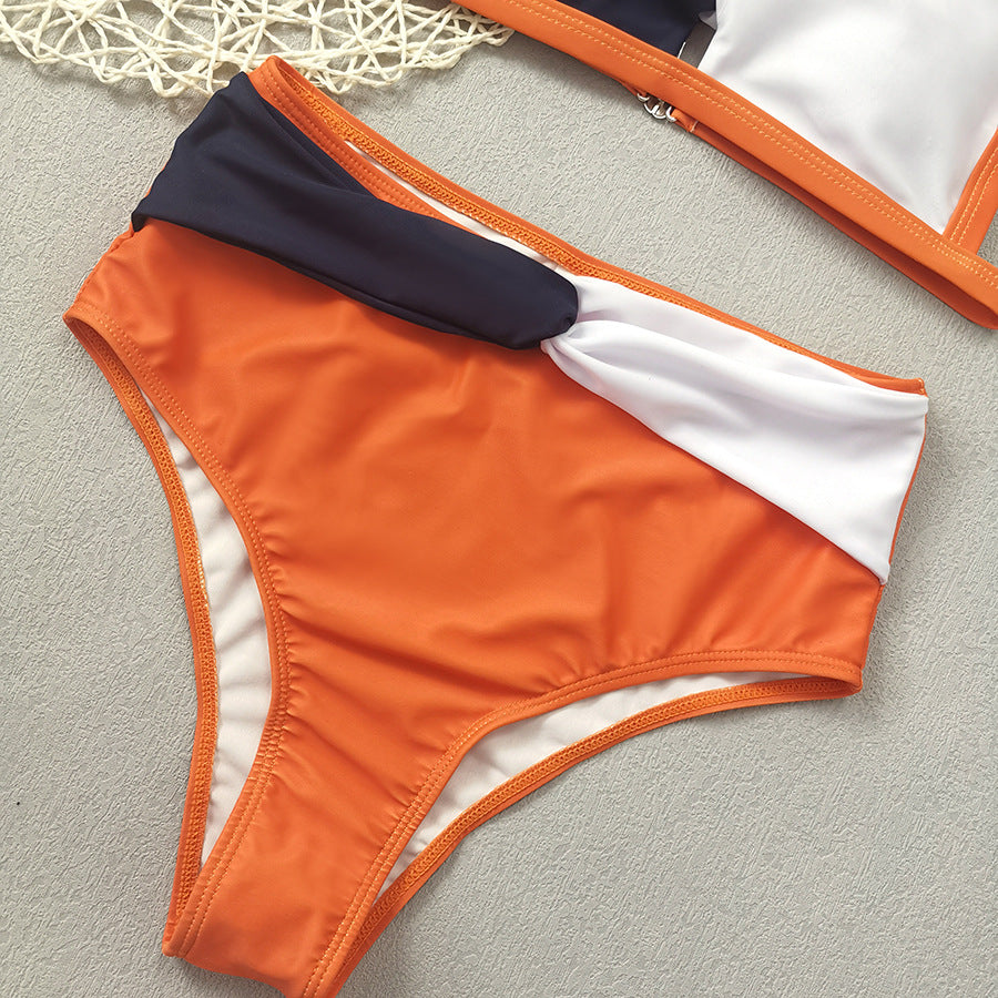 Women's Sexy High Waist Contrast Bikini