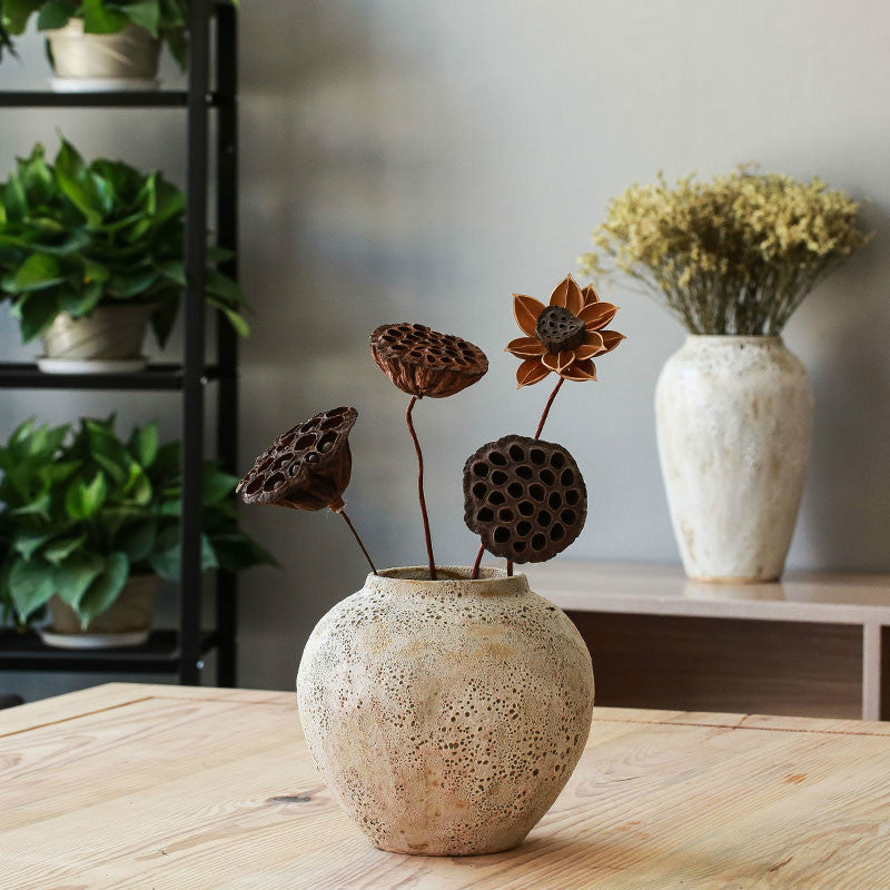 Dried flowers ceramic flower arrangement vase