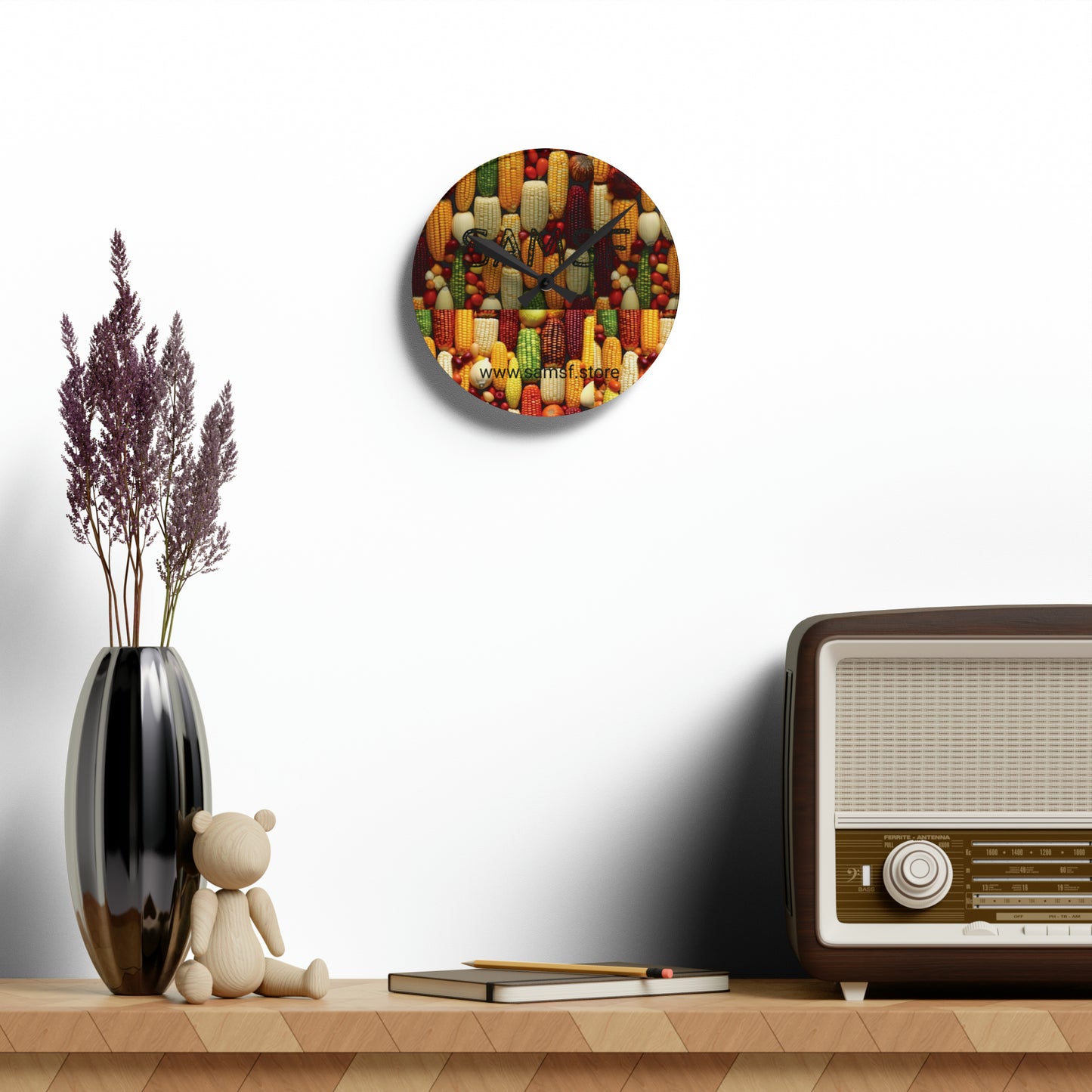 Samsf Corn Acrylic Wall Clock