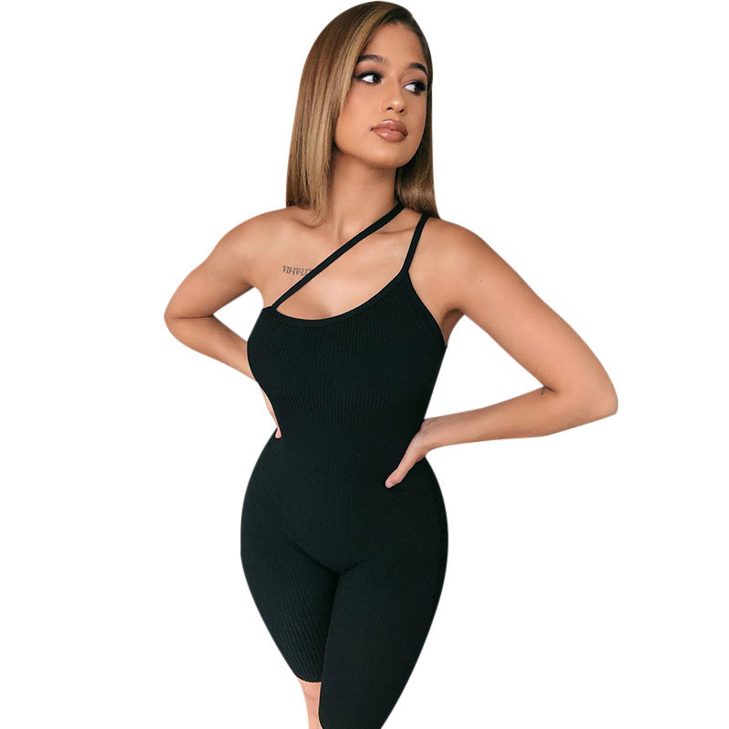 Sport tight solid Jumpsuit