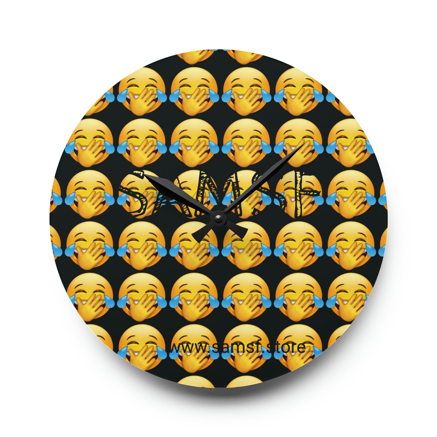 Samsf smile emoji Acrylic Wall Clock