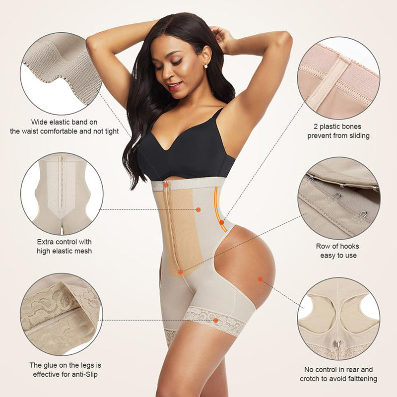 ..,.,001 Women Shapewear High Waist Butt Lifter Tummy Control Underwear Workout Waist Trainer Corset