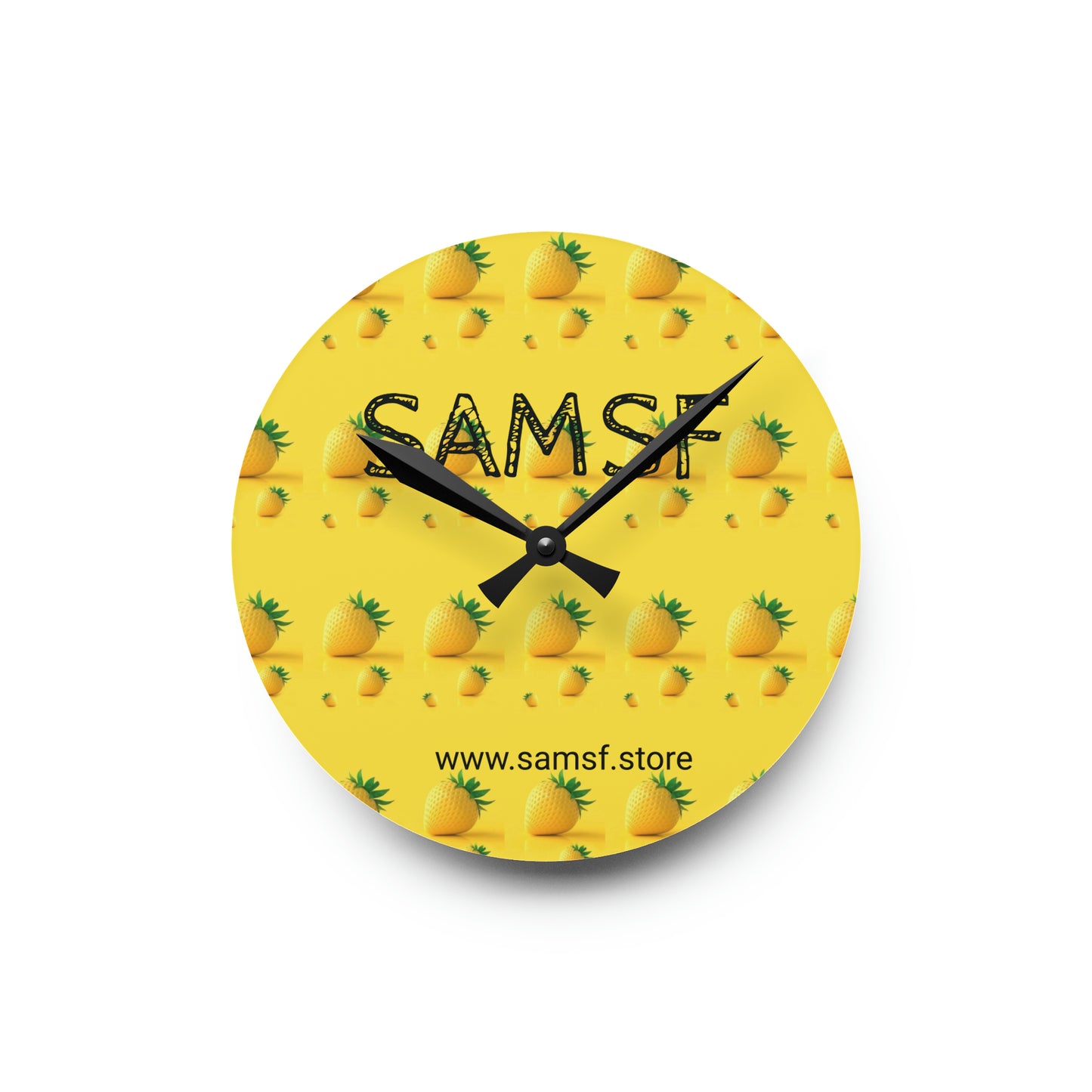 Samsf Pine Acrylic Wall Clock