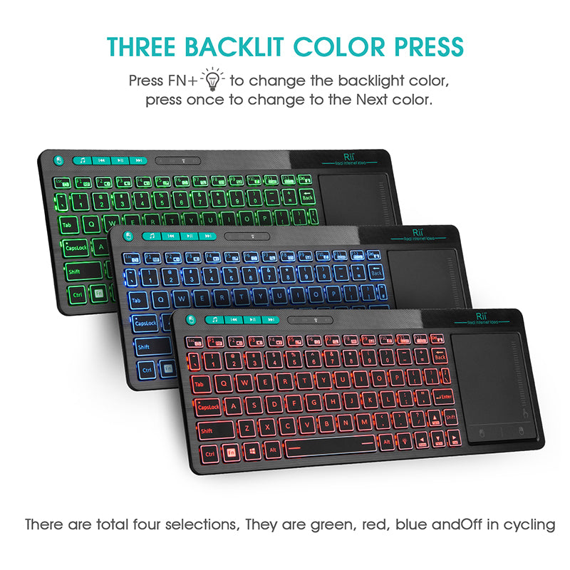 Multimdeia RGB Backlit Keyboard With Touchpad