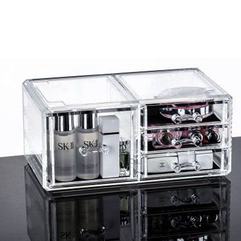 Drawer type cosmetic storage combination makeup box