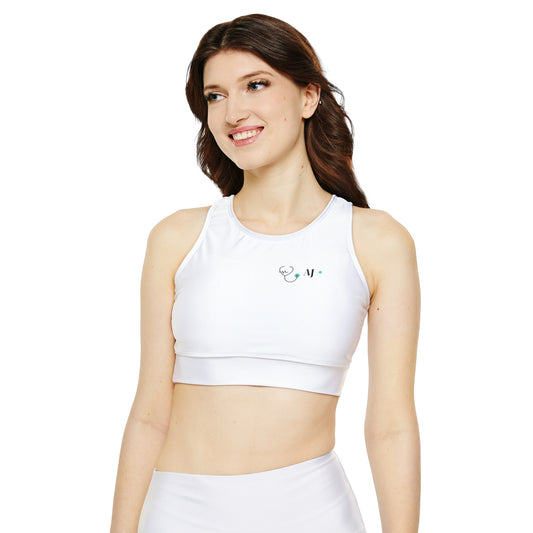 Fully Lined, Padded Sports Bra (AOP) For Miss Joki