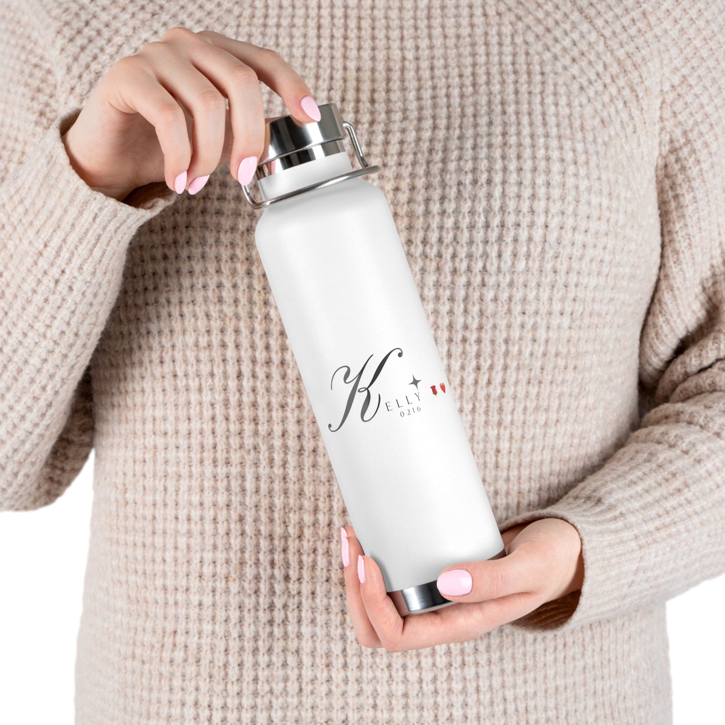 Copper Vacuum Insulated Bottle, 22oz For Kelly