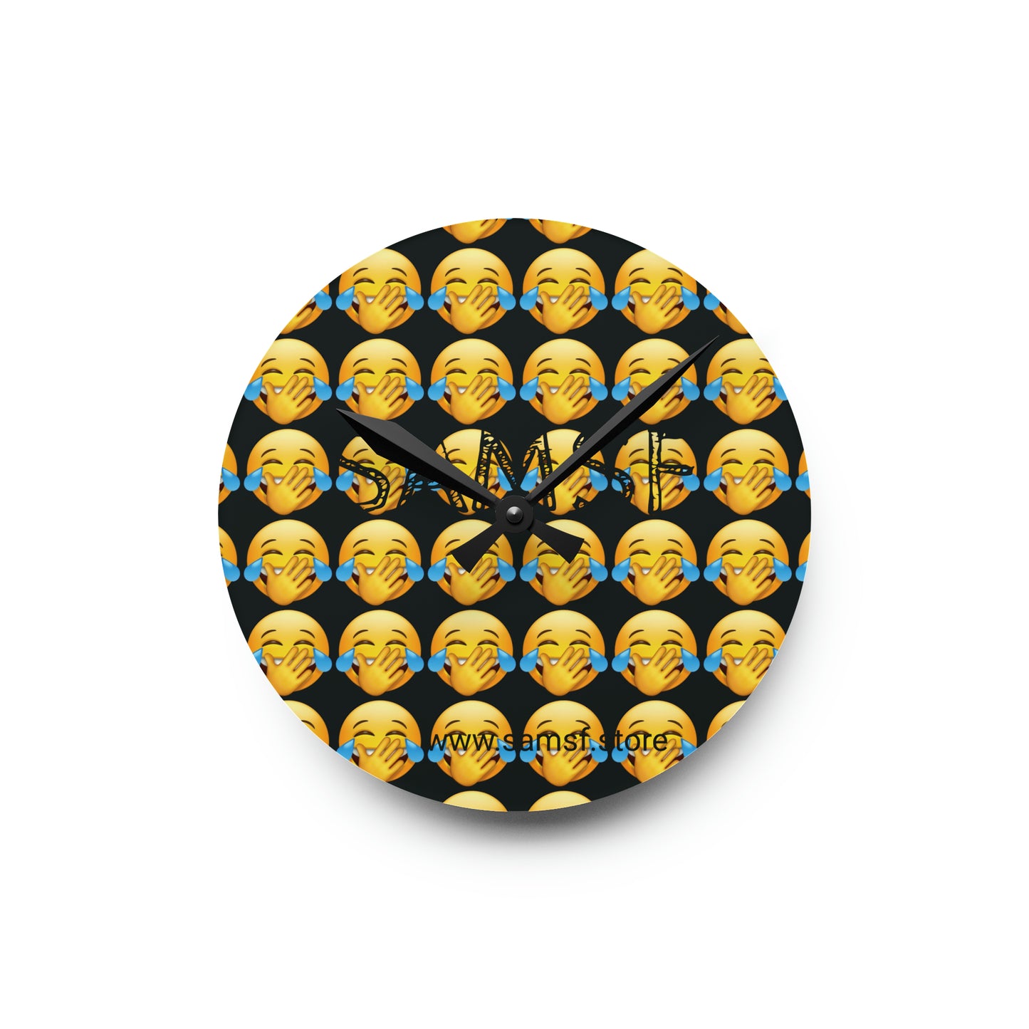 Samsf smile emoji Acrylic Wall Clock