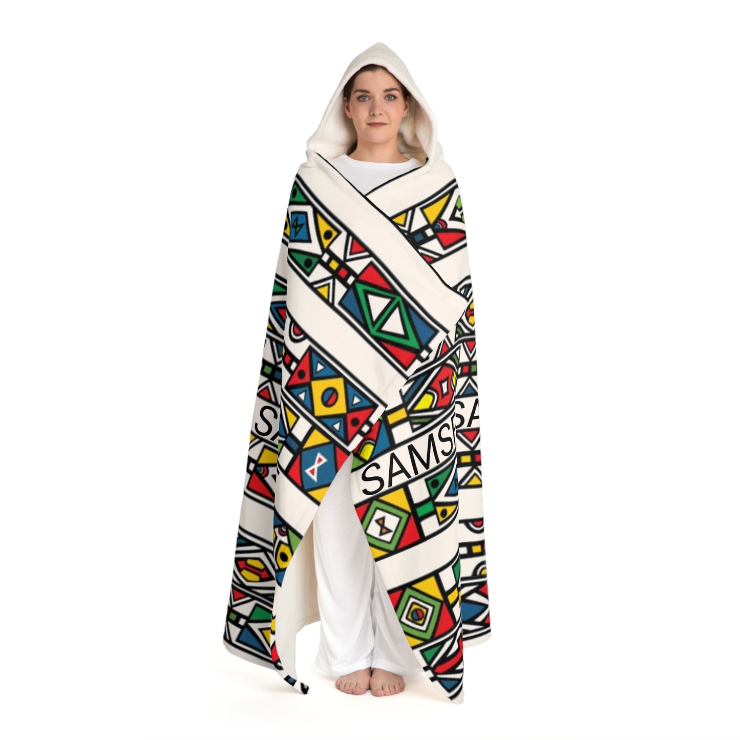 SAMSF Hooded Sherpa Fleece Blanket