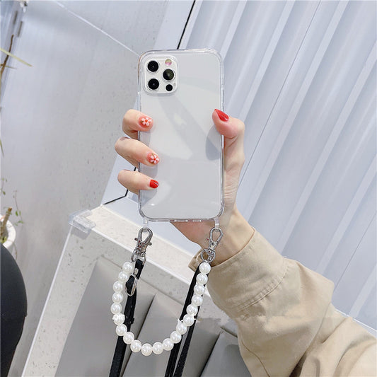 Pearl Chain Crossbody Lanyard Phone Case