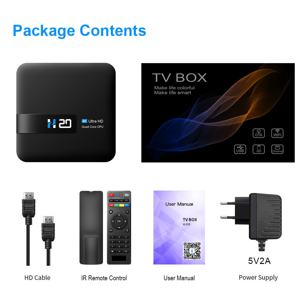 RK3228A Android 10 Set-top Box Wifi 4K HD TV Box