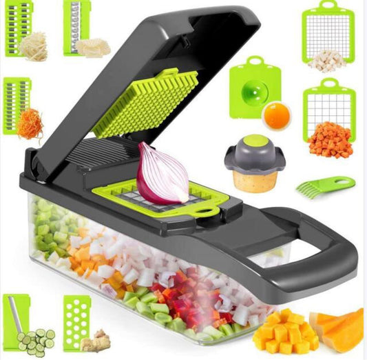 .,., A 12 In 1 Manual Vegetable Chopper Kitchen Gadgets Food Chopper Onion Cutter Vegetable Slicer