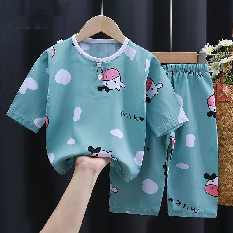 00 Summer Clothes Cotton Silk Air-conditioning Clothes Baby Clothes