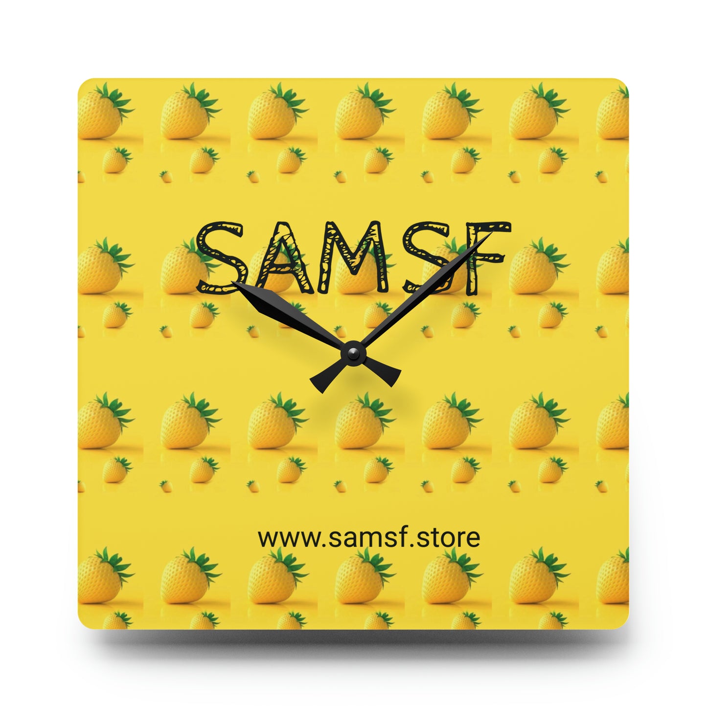 Samsf Pine Acrylic Wall Clock