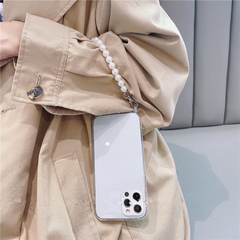 Pearl Chain Crossbody Lanyard Phone Case