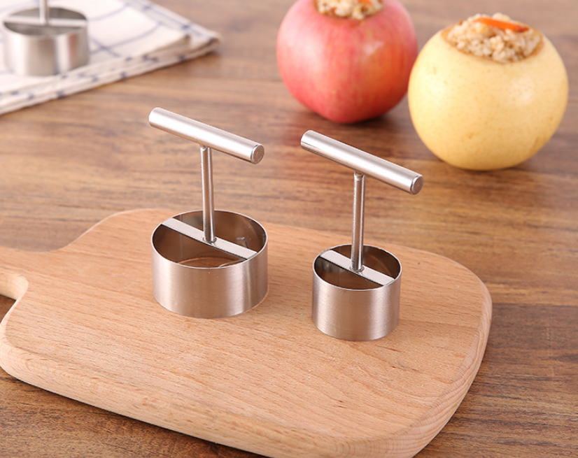 Stainless Steel Apples Rice Mold Stewed Rock Sugar Pear Large Core Puller Fruit Core Hole Digger Remover Kitchen Gadgets