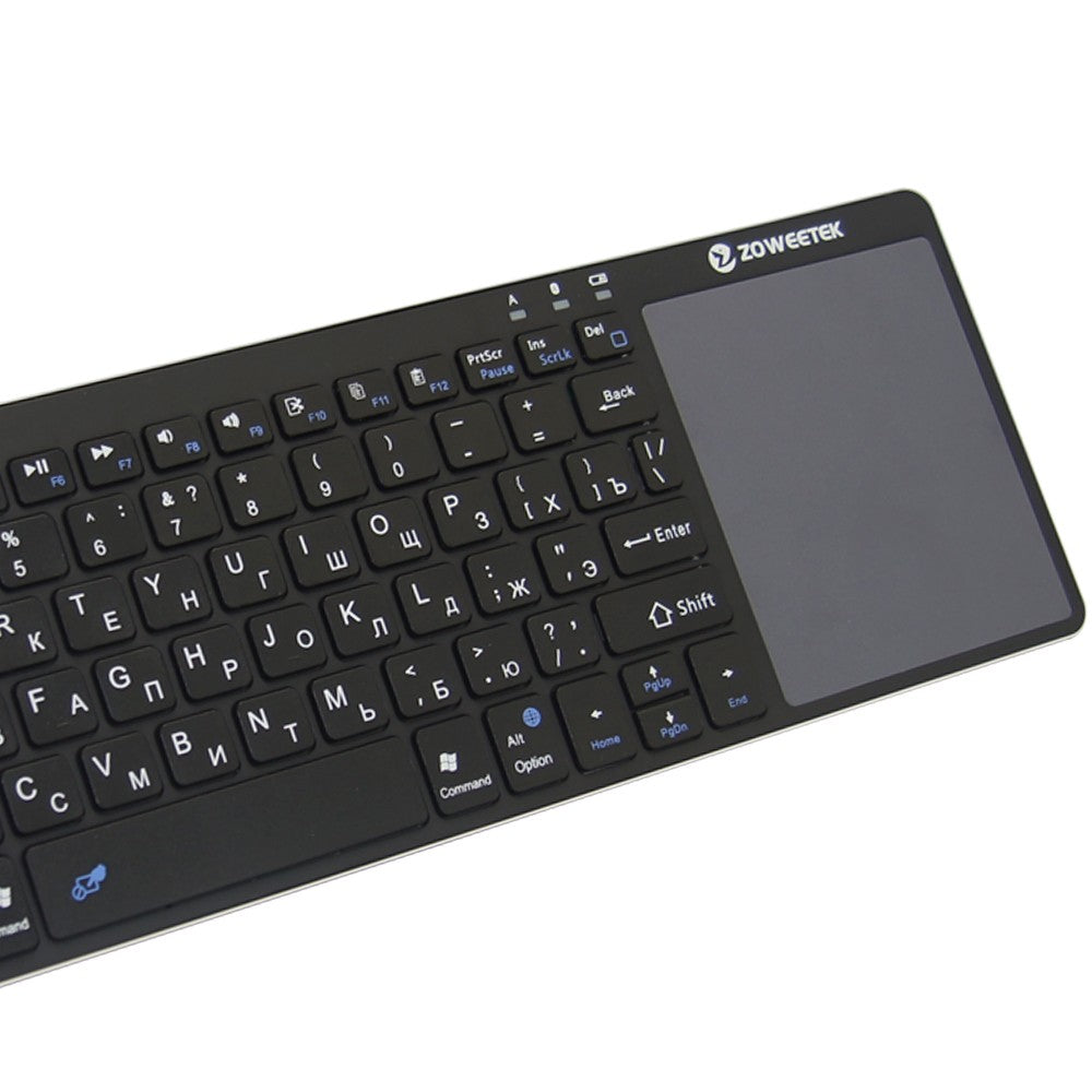 Zoweetek k12bt-1 Mini Wireless Bluetooth Keyboard Russian English Spanish Touchpad For Smart Tv Box Pc Android Phone Pad