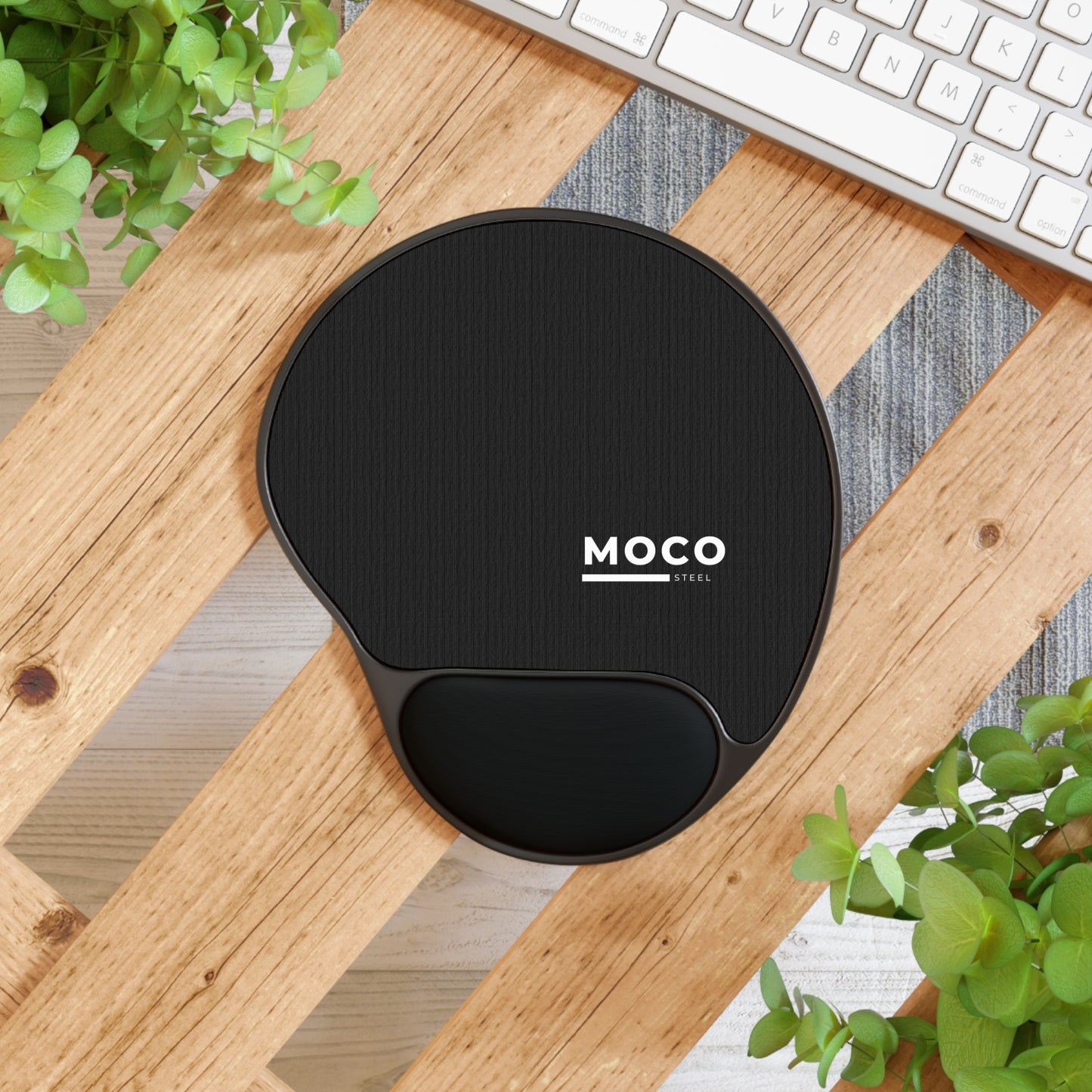 Moco steel Mouse Pad With Wrist Rest