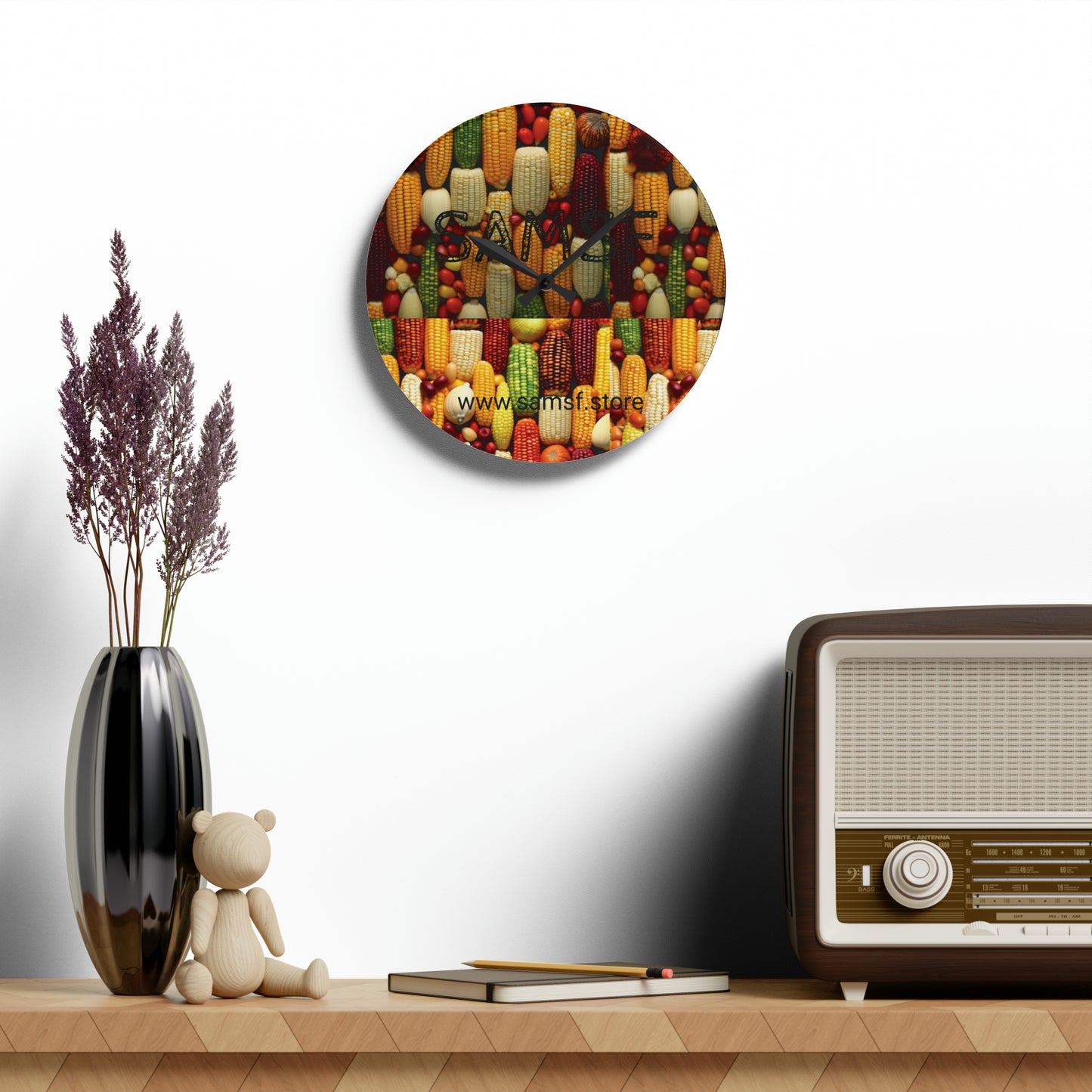 Samsf Corn Acrylic Wall Clock