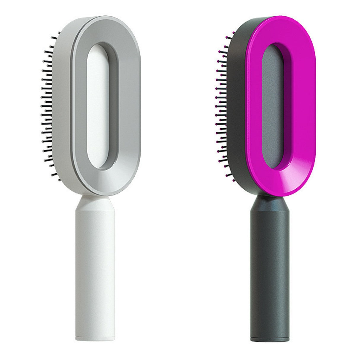 Lebo Self Cleaning Hair Brush For Women One-key Cleaning Hair Loss Airbag Massage Scalp Comb Anti-Static Hairbrush