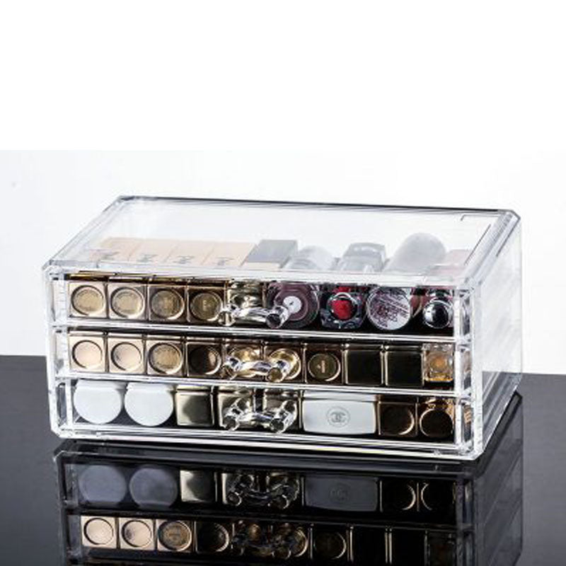 Drawer type cosmetic storage combination makeup box