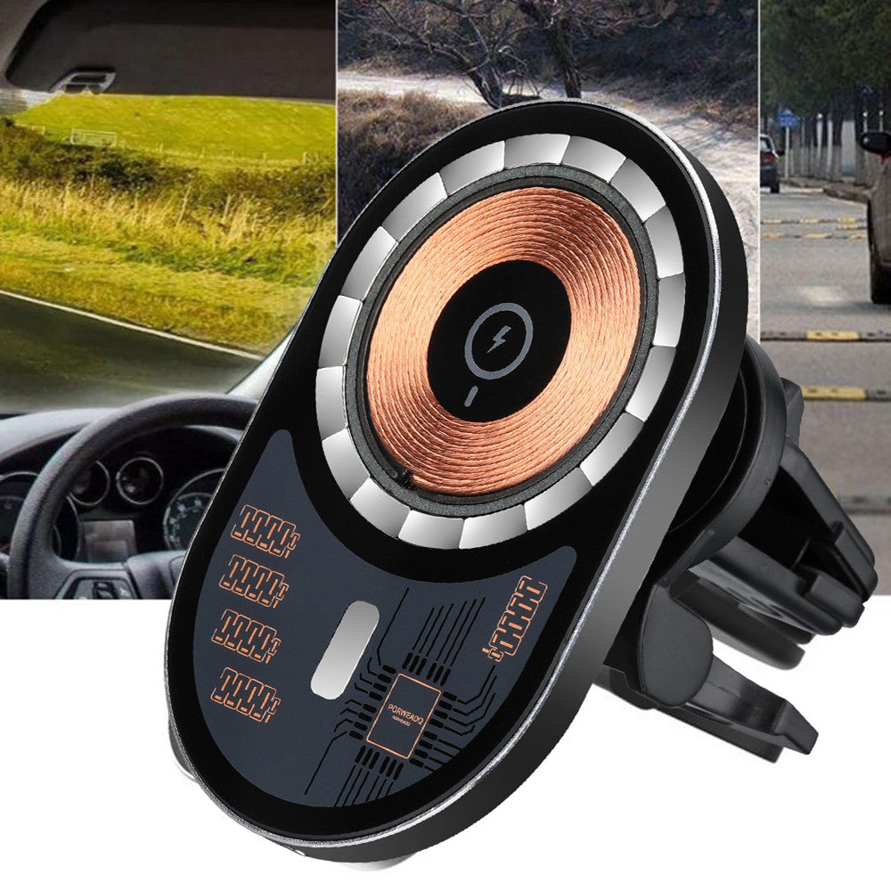 Fashion Simple Transparent Car Magnetic Wireless Charger