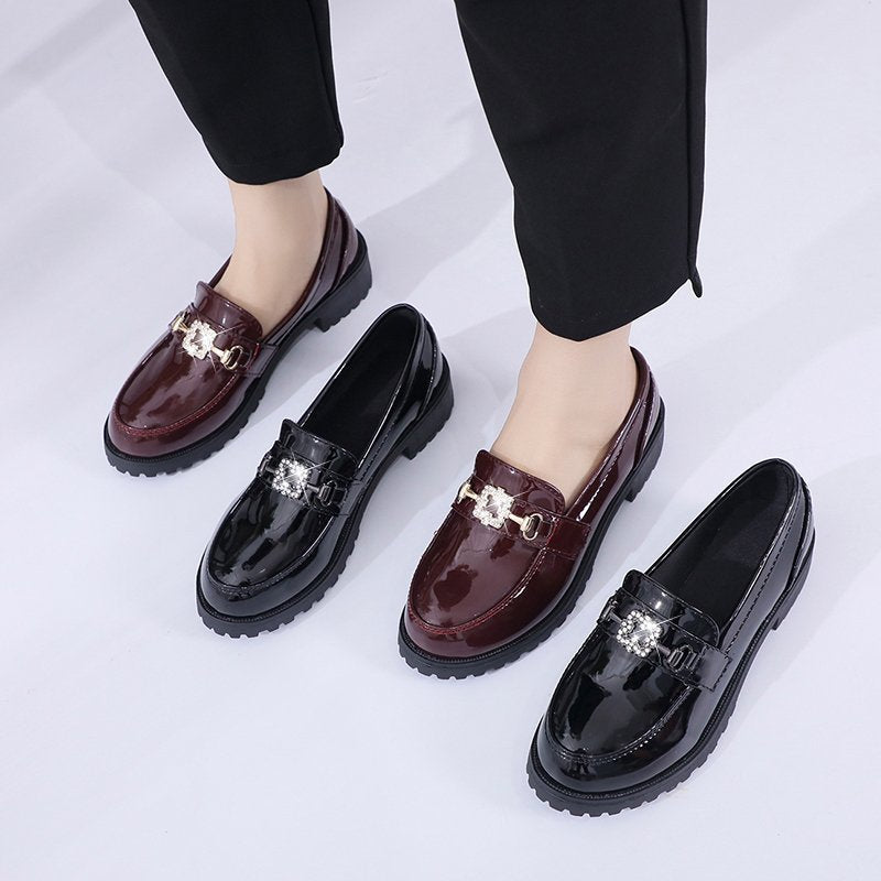 British style small leather shoes