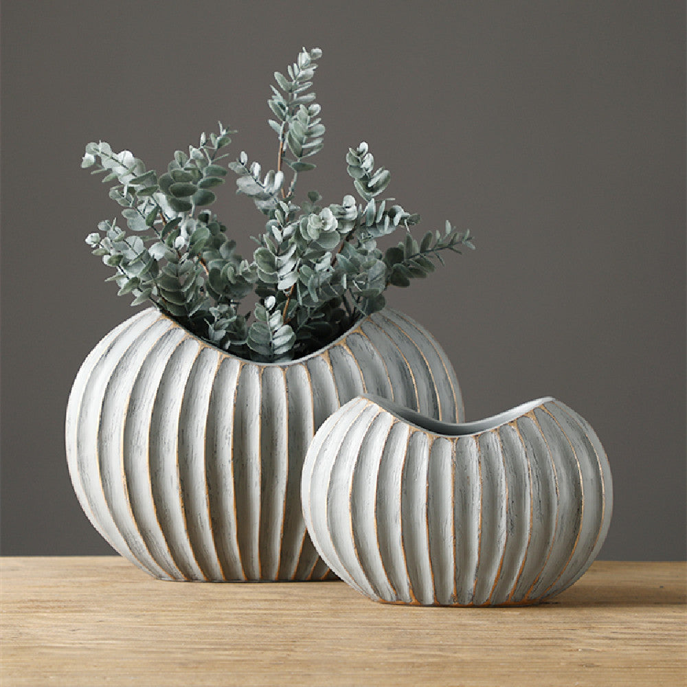 Nordic White Ceramic Vase Decoration