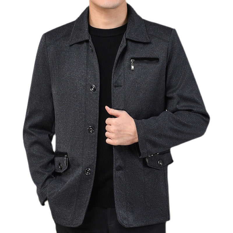 Men's Velvet Thickened Top Business Casual Jacket