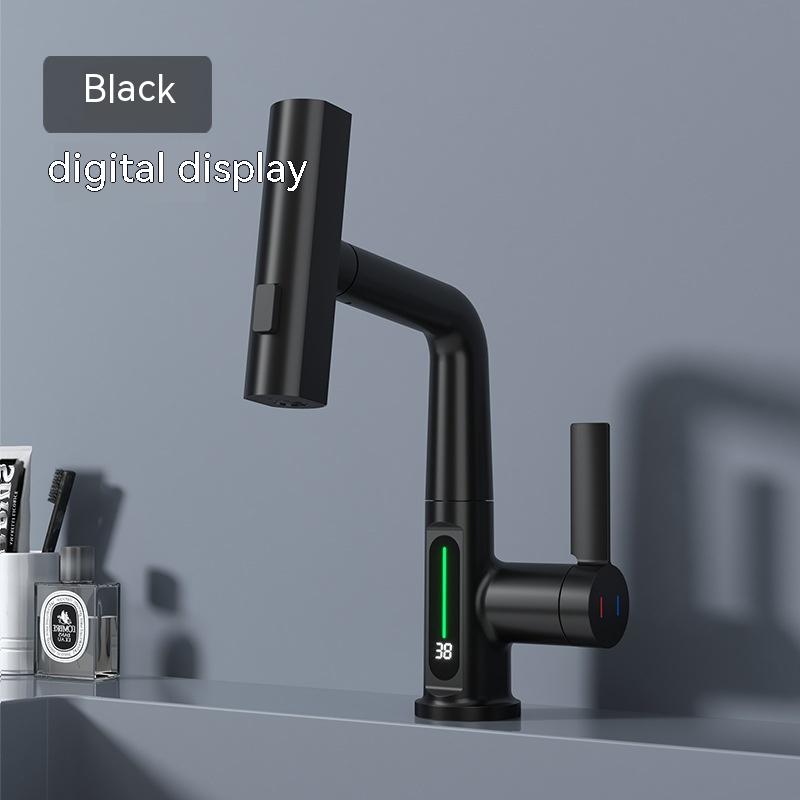 .00 Intelligent Digital Display Faucet Pull-out Basin Faucet Temperature Digital Display Rotation