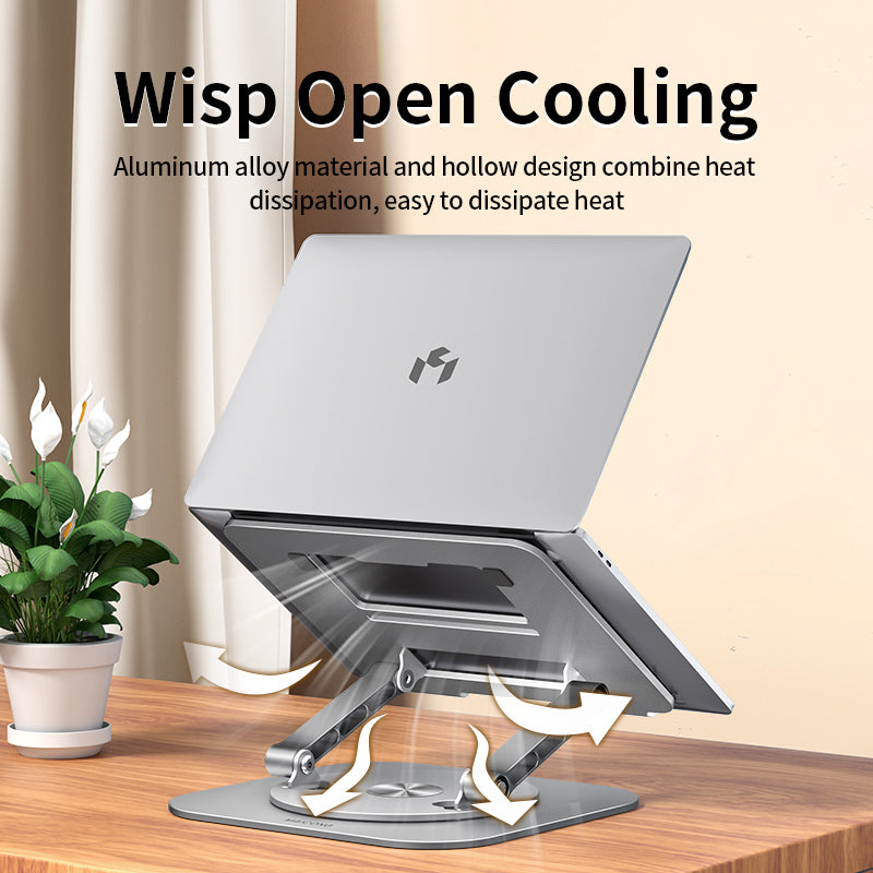 LS652 Double Pole Support Infinite Rotating Notebook Stand