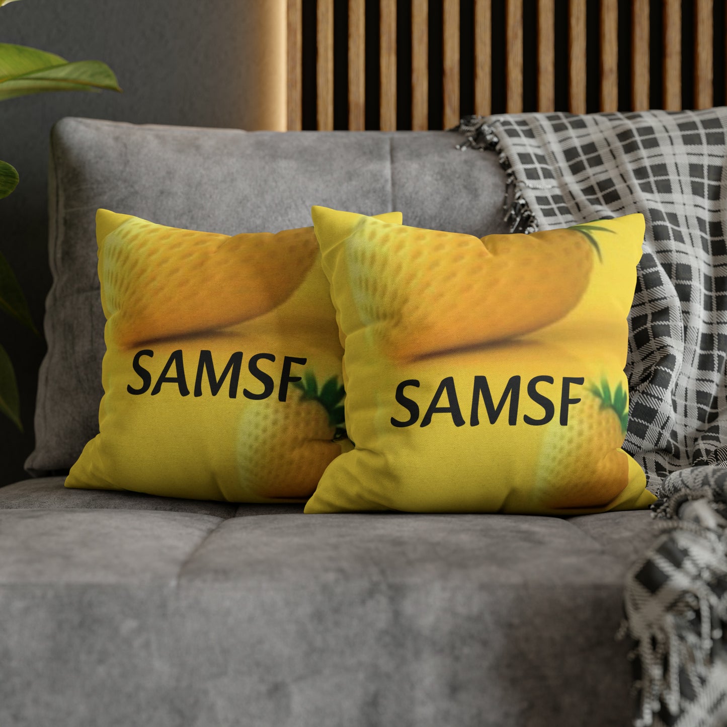 Samsf Spun Polyester Square Pillow Case