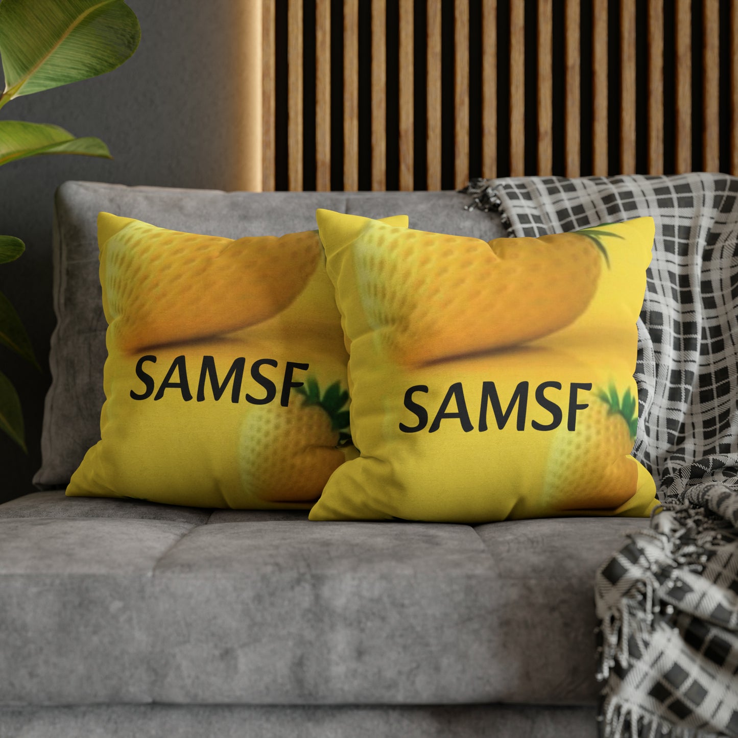 Samsf Spun Polyester Square Pillow Case