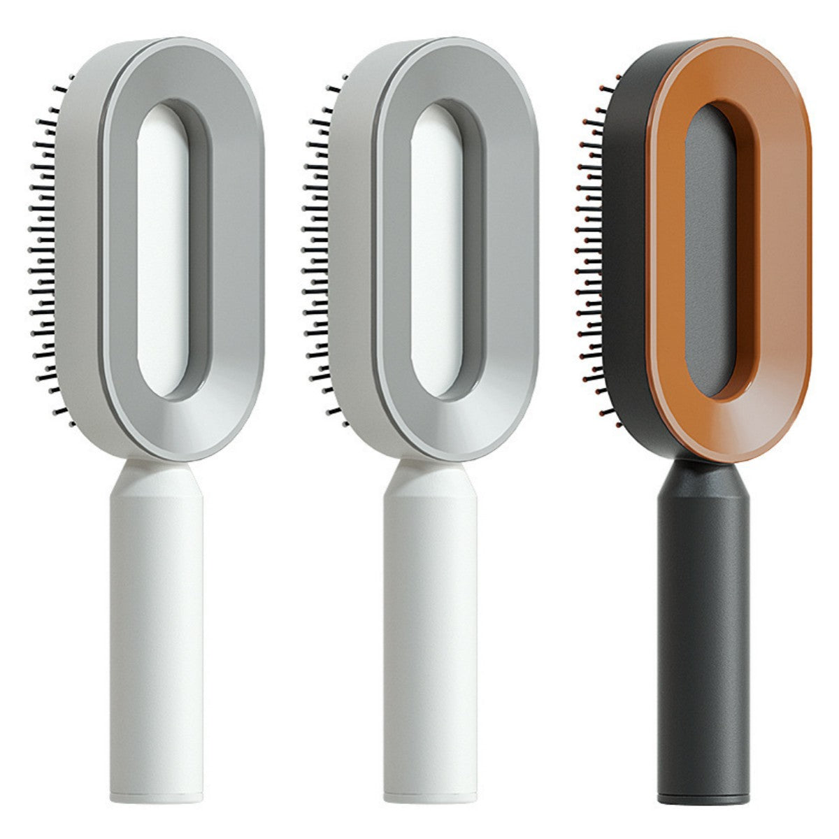 Lebo Self Cleaning Hair Brush For Women One-key Cleaning Hair Loss Airbag Massage Scalp Comb Anti-Static Hairbrush