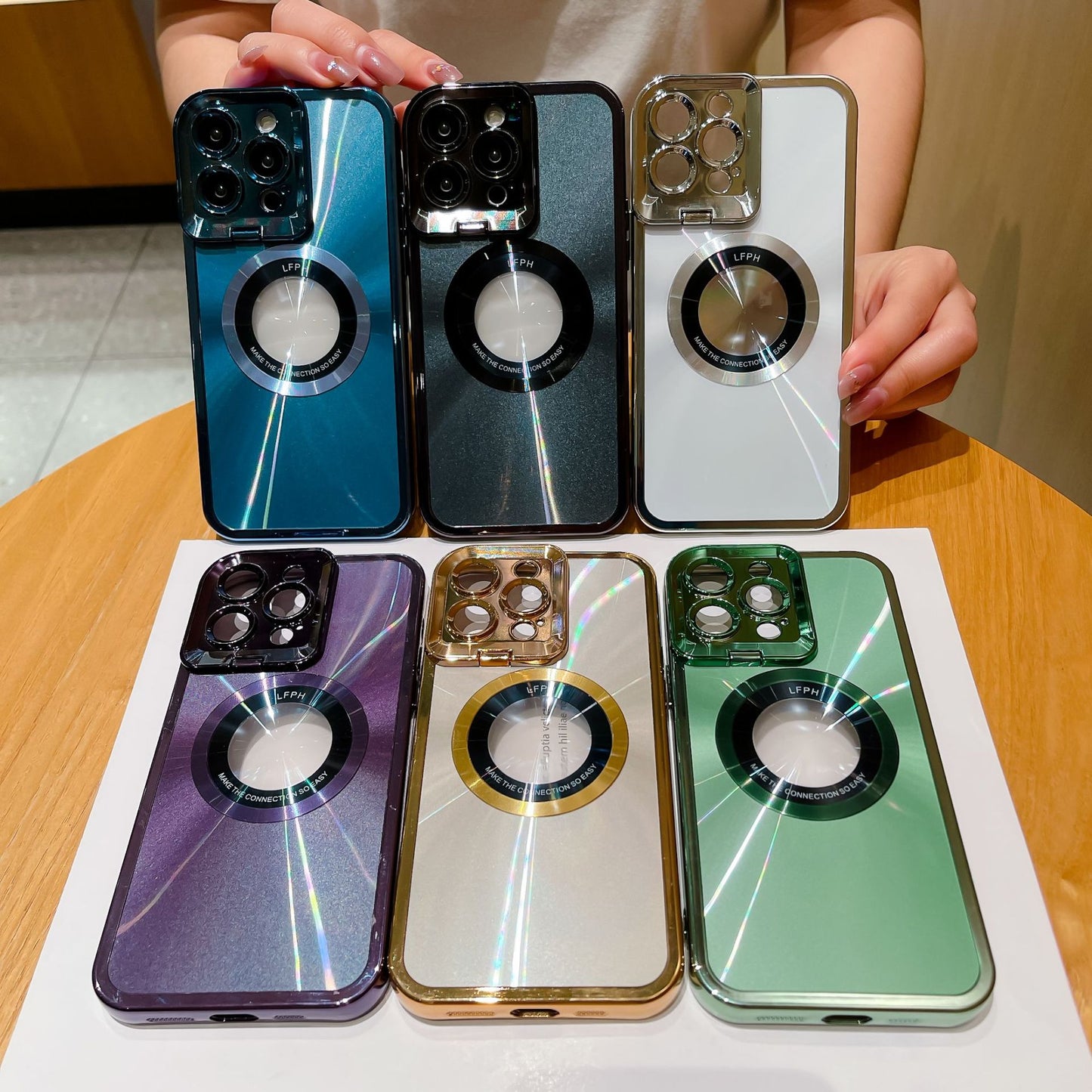 Electroplated Lens Holder Suitable For Leakage Label Magnetic Suction Phone Case