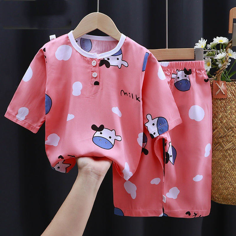 00 Summer Clothes Cotton Silk Air-conditioning Clothes Baby Clothes