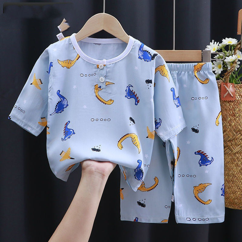 00 Summer Clothes Cotton Silk Air-conditioning Clothes Baby Clothes