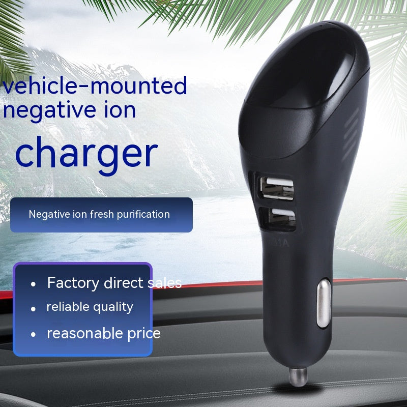 Car USB Cellphone Charger Negative Ion Vehicle-charged Purifier