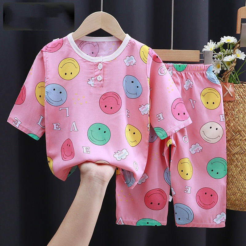 00 Summer Clothes Cotton Silk Air-conditioning Clothes Baby Clothes