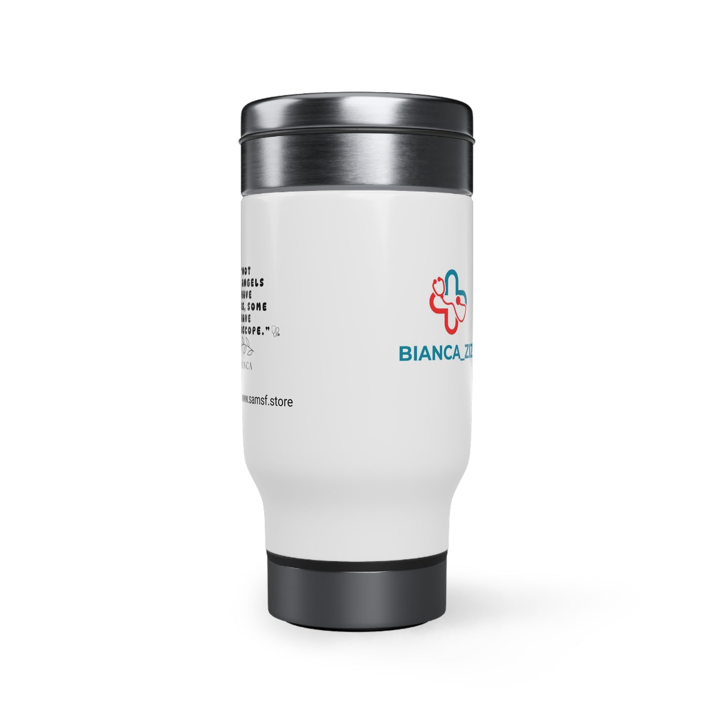 Stainless Steel Travel Mug with Handle, 14oz For Bianca