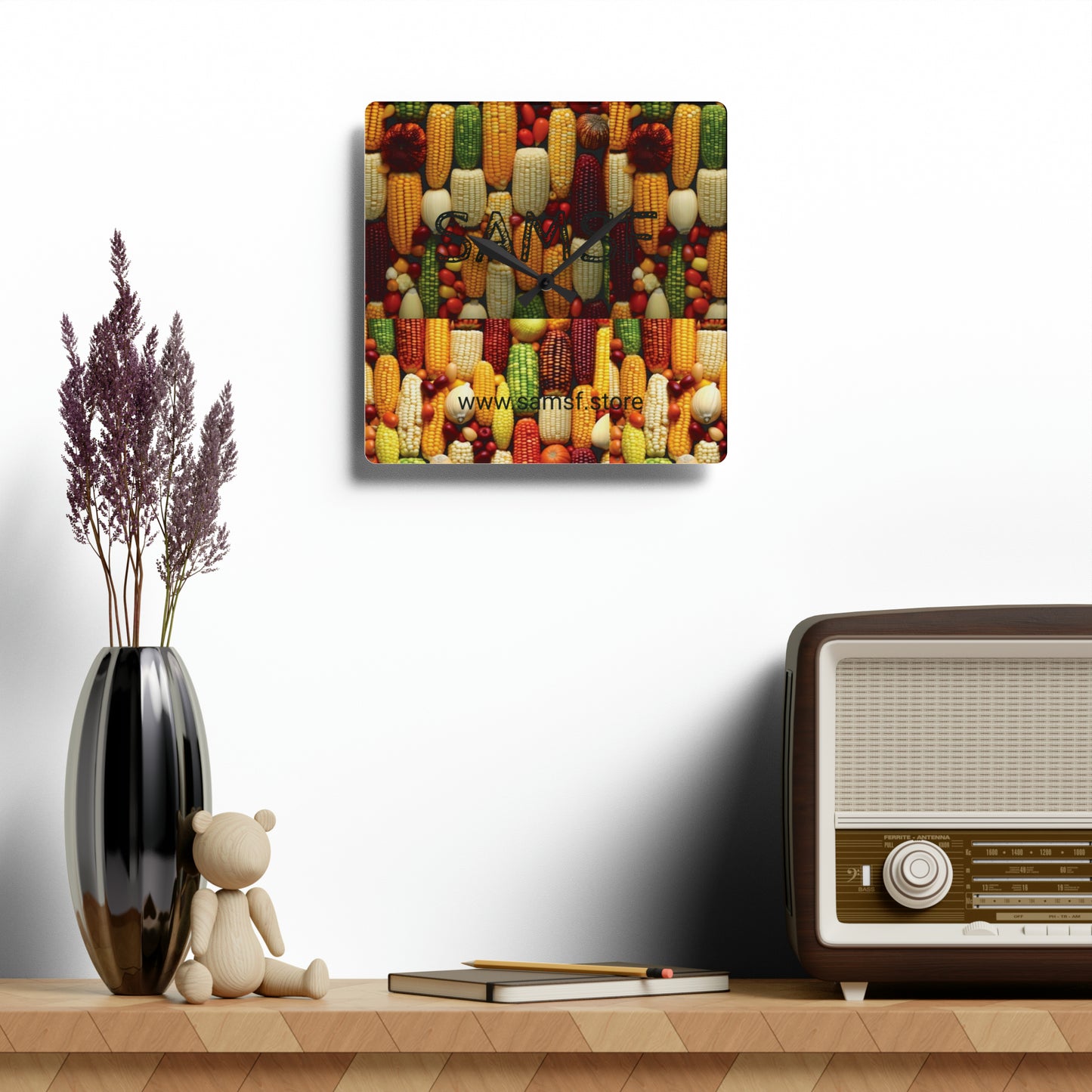 Samsf Corn Acrylic Wall Clock