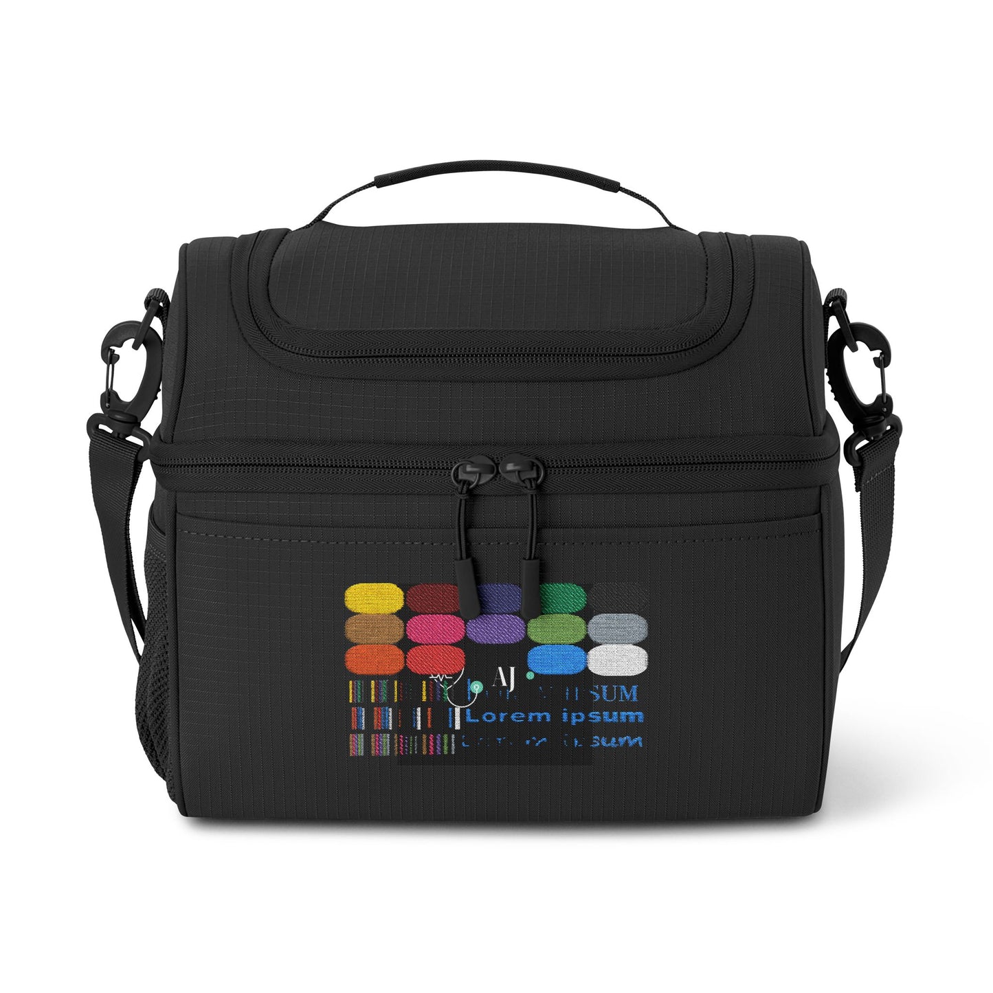 Cooler Bag — Retro TV Test Pattern Insulated Lunch Cooler By Miss Joki