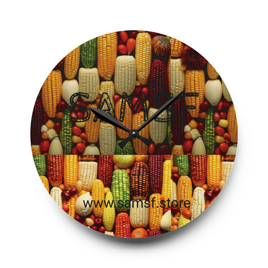 Samsf Corn Acrylic Wall Clock