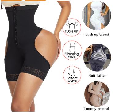 ..,.,001 Women Shapewear High Waist Butt Lifter Tummy Control Underwear Workout Waist Trainer Corset