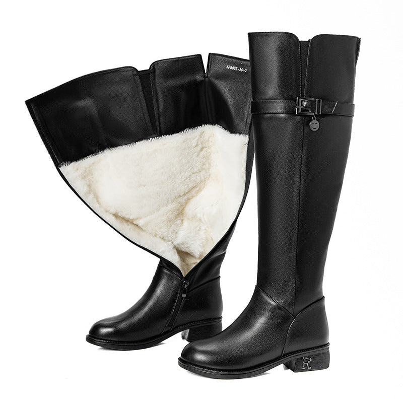 Over The Knee Boots Women Winter New Thickened Warm